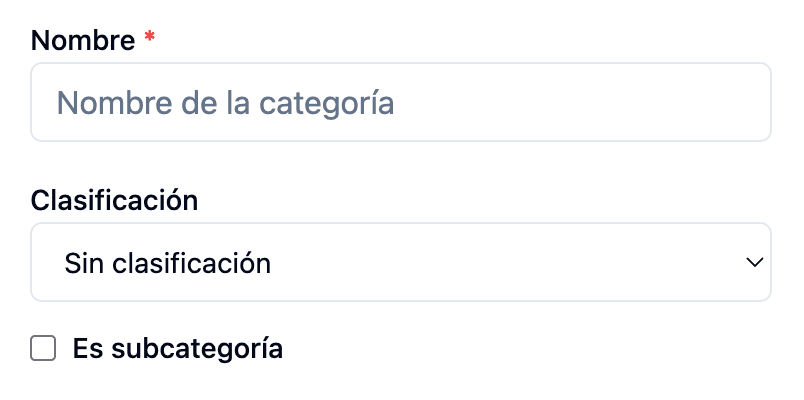 Organizá por categoría